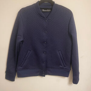 Women’s Navy Blue Under Armour Cold Gear Button Up Jacket Size M